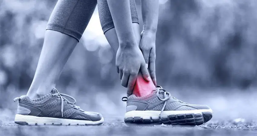 Podiatrist assessing ankle sprain at Newcastle clinic